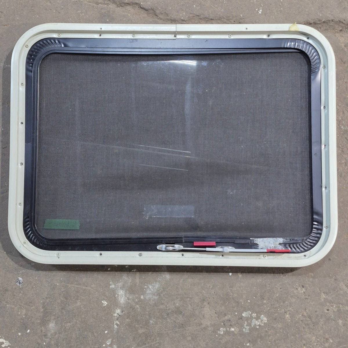 Used Black Radius Emergency Opening Window : 29" X 21.25" X 1.875" - Young Farts RV Parts