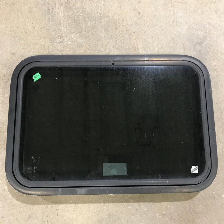 Used Black Radius Emergency Opening Window : 29.5" X 19.5" X 1.5" - Young Farts RV Parts