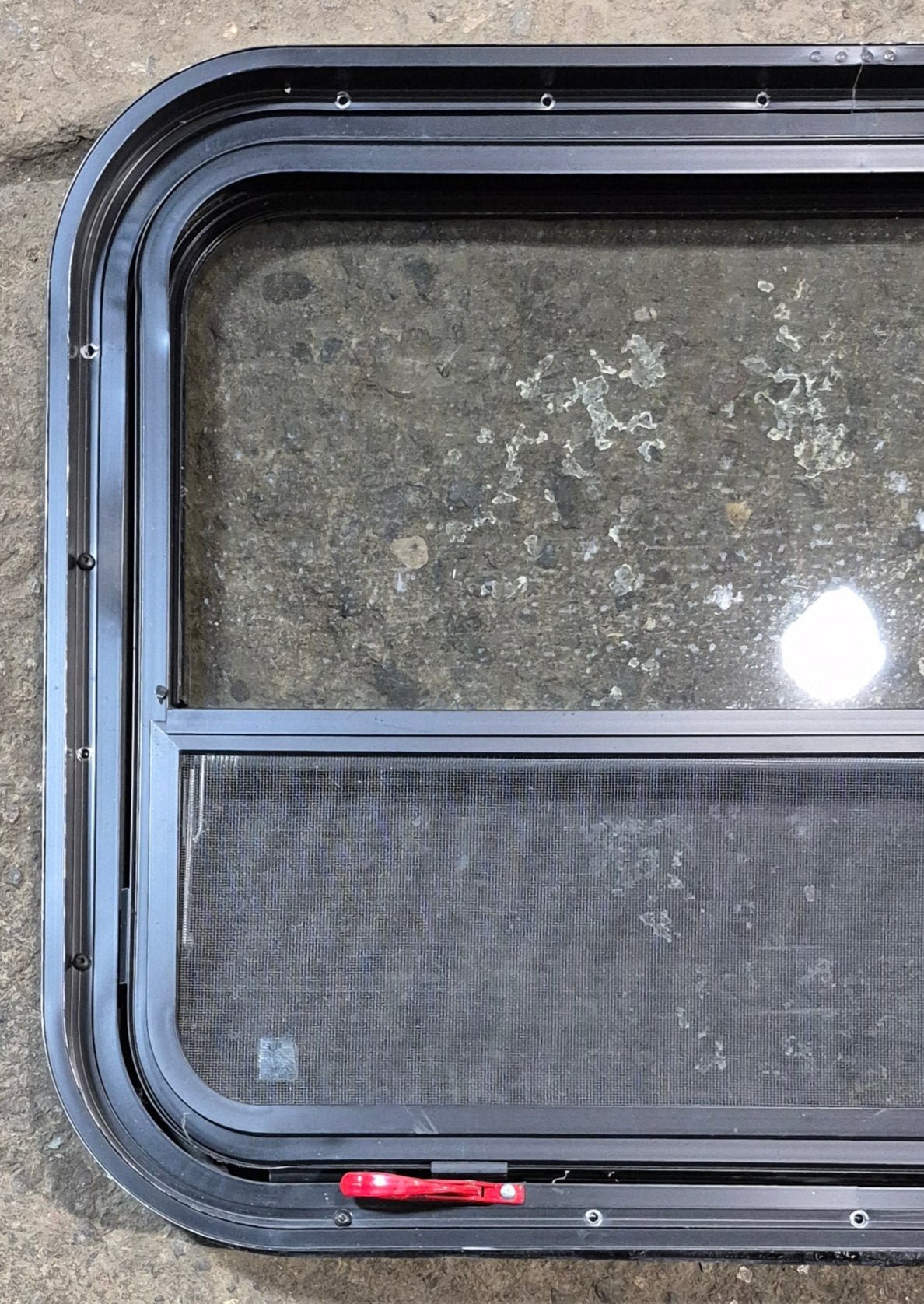 Used Black Radius Emergency Opening Window : 31 1/2