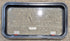 Used Black Radius Emergency Opening Window : 35 1/2" W x 18 1/2" H x 1 7/8" - Young Farts RV Parts