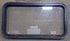 Used Black Radius Emergency Opening Window : 35 1/2" W x 18 1/2" H x 1 7/8" D - Young Farts RV Parts