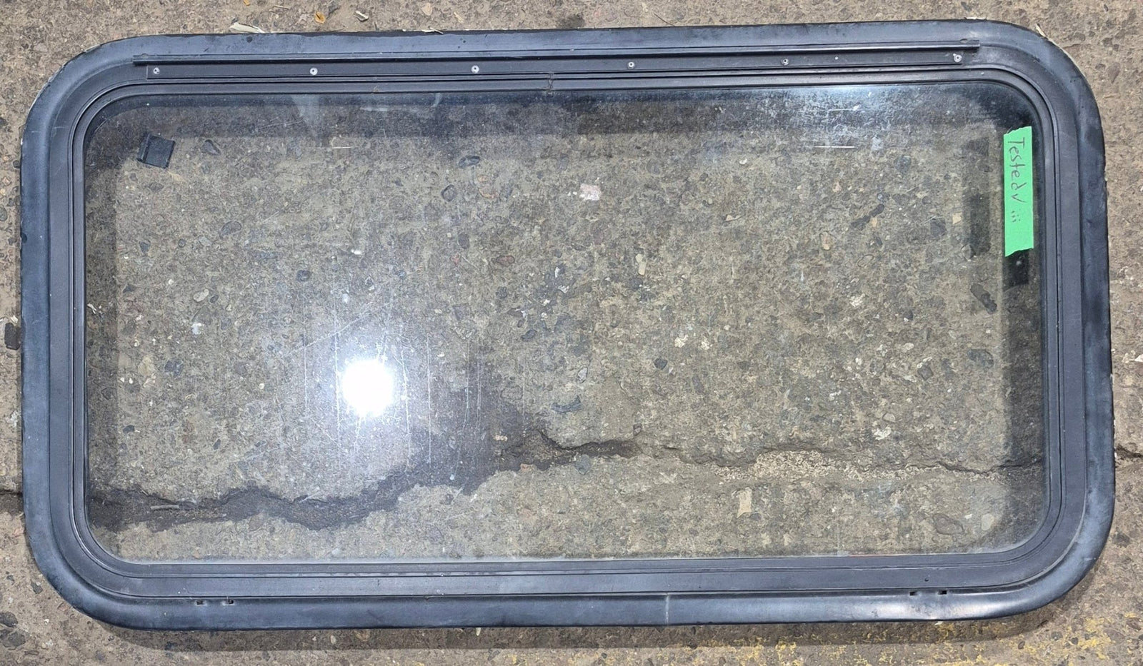 Used Black Radius Emergency Opening Window : 35 1/2