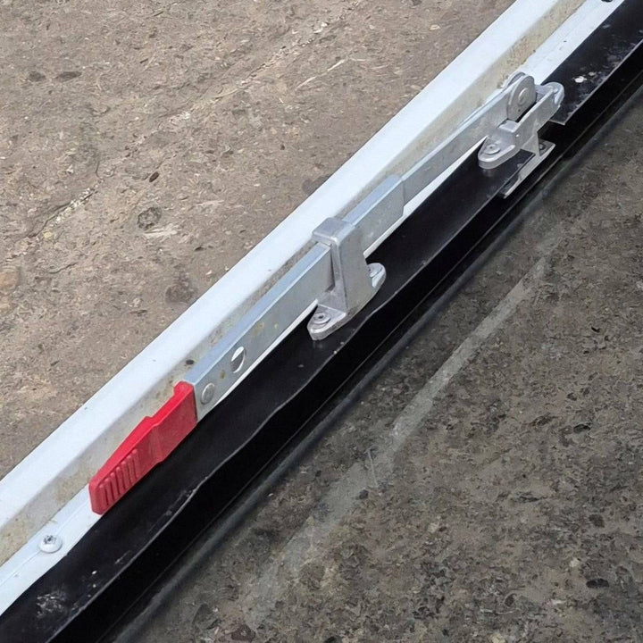 Used Black Radius Emergency Opening Window - 35 1/8" X 21 1/4" X 1 7/8" - Young Farts RV Parts
