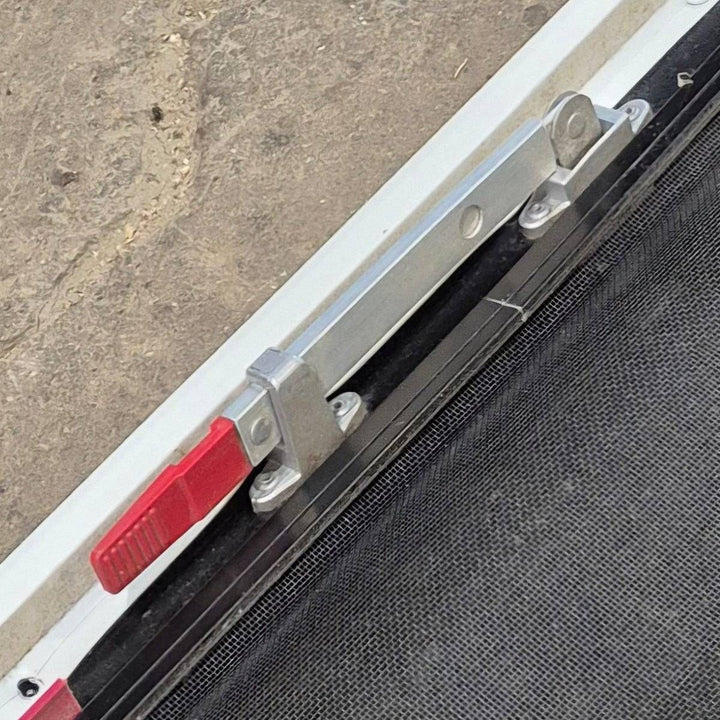 Used Black Radius Emergency Opening Window - 35 1/8" X 21 1/4" X 1 7/8" - Young Farts RV Parts