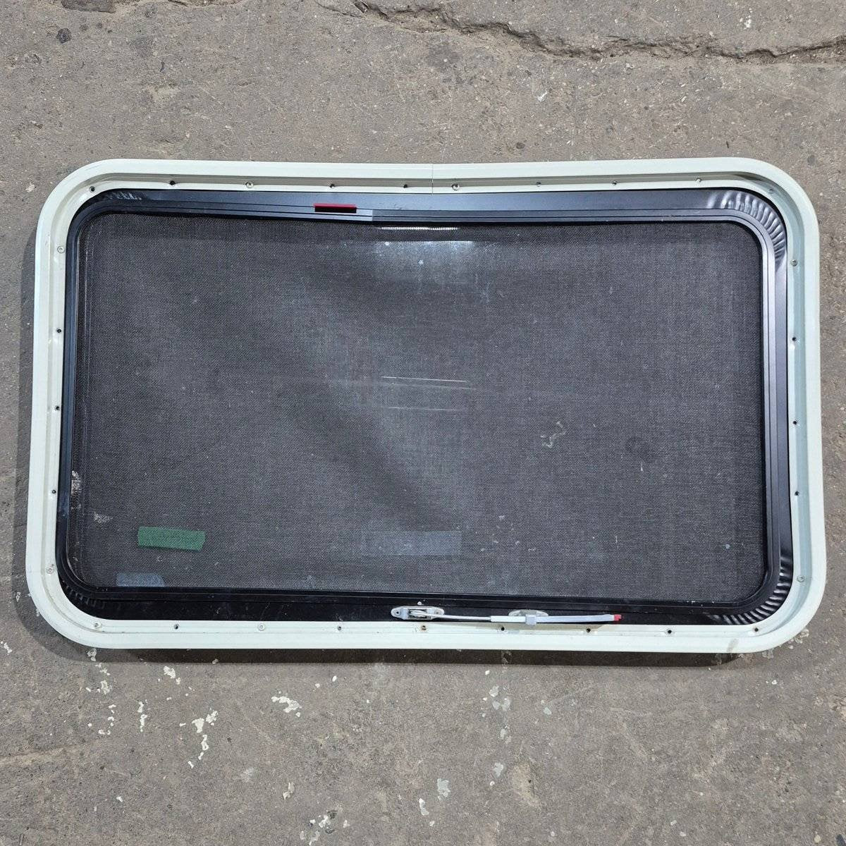 Used Black Radius Emergency Opening Window : 35" X 21.25" X 1.875" - Young Farts RV Parts