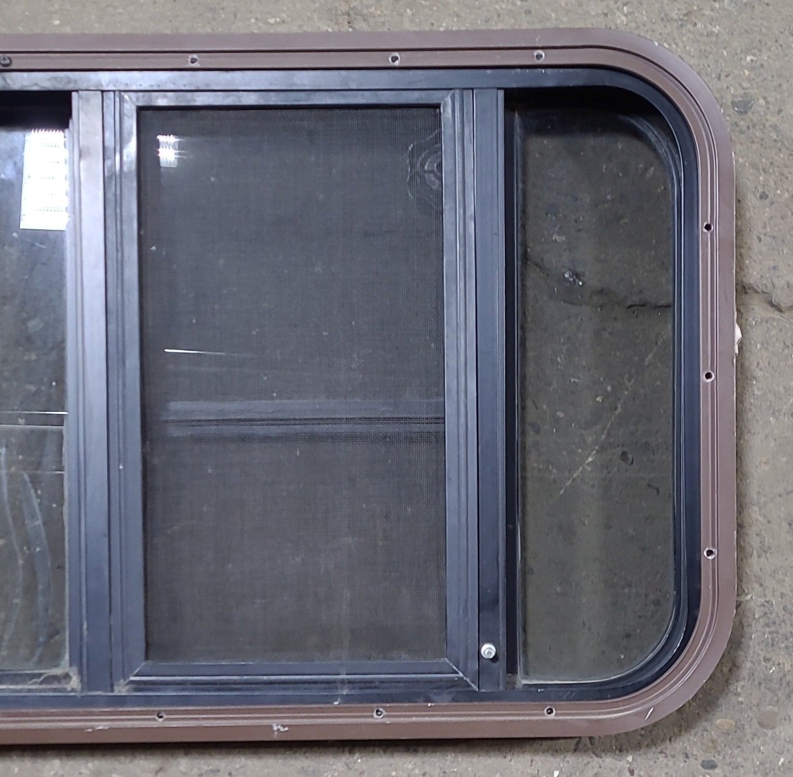 Used Black Radius Emergency Opening Window : 41 1/2 X 17 3/4 X 1 3/4