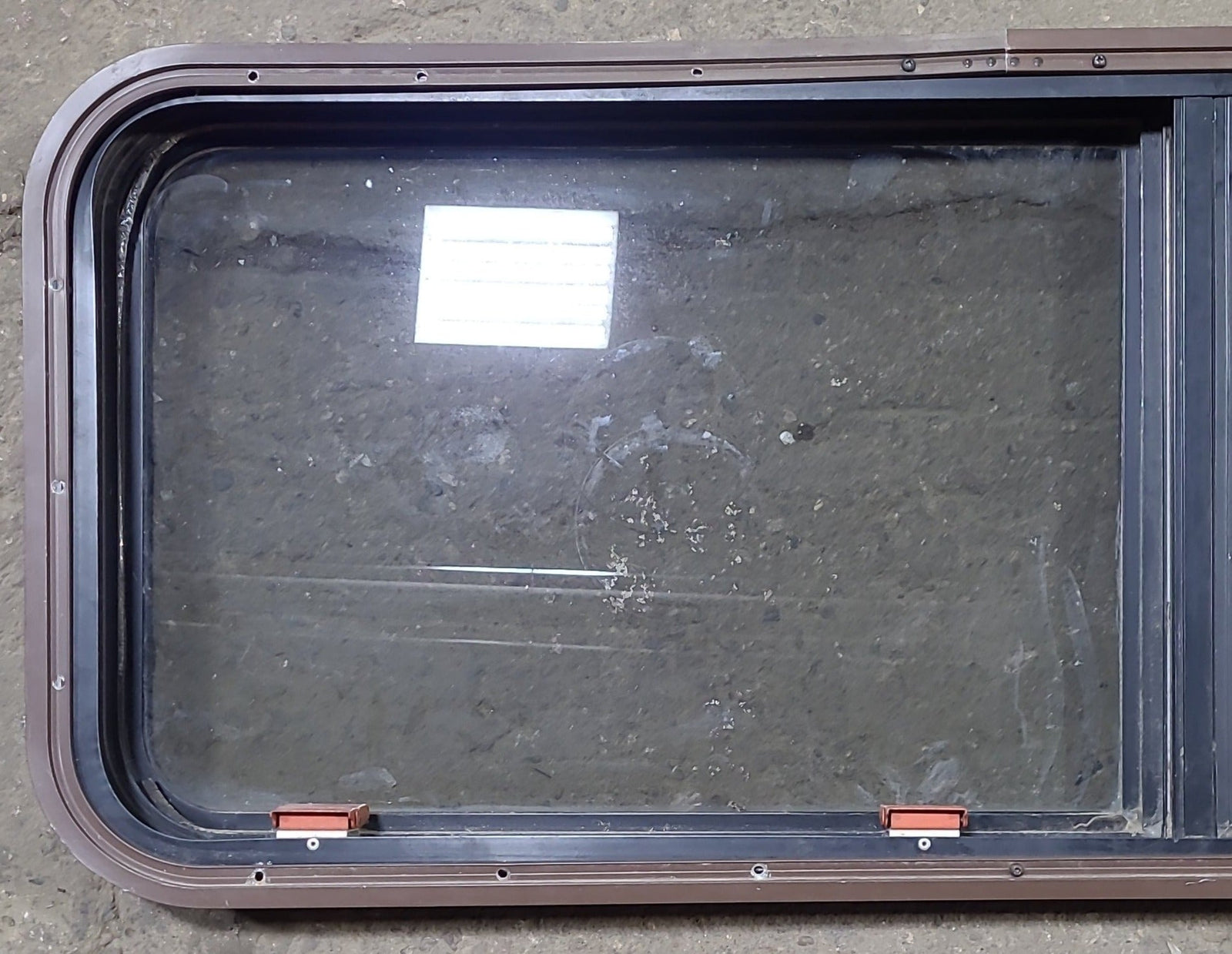 Used Black Radius Emergency Opening Window : 41 1/2 X 17 3/4 X 1 3/4