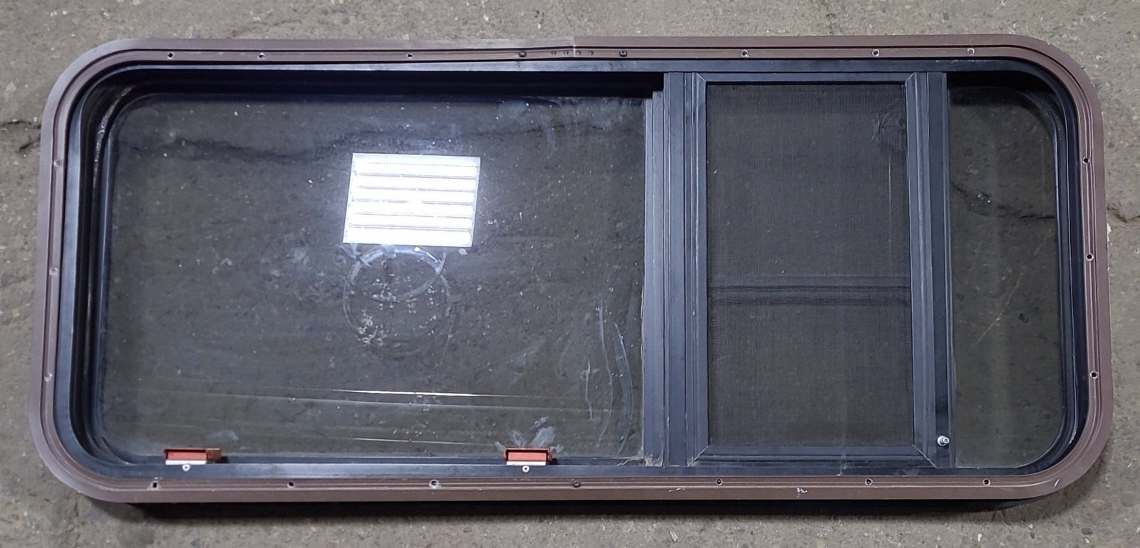 Used Black Radius Emergency Opening Window : 41 1/2 X 17 3/4 X 1 3/4