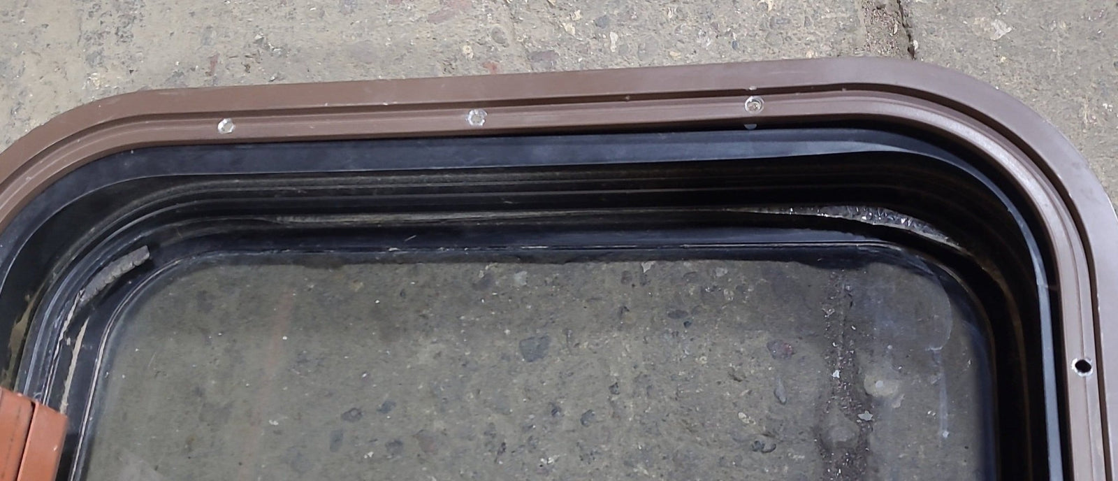 Used Black Radius Emergency Opening Window : 41 1/2 X 17 3/4 X 1 3/4