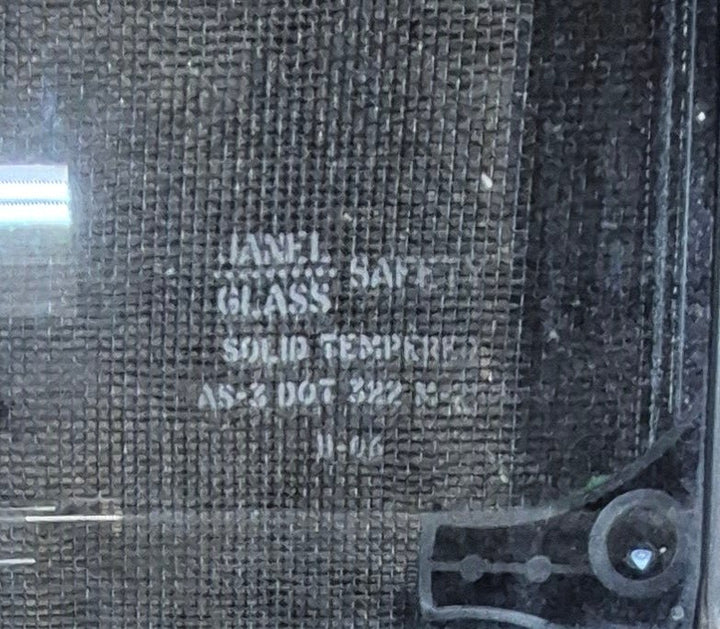 Used Black Radius Emergency Opening Window : 47 1/4" W x 21 1/4" H x 1 3/4" D - Young Farts RV Parts