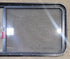 Used Black Radius Emergency Opening Window : 54 1/4" W x 21 3/4" H x 1 3/4" - Young Farts RV Parts