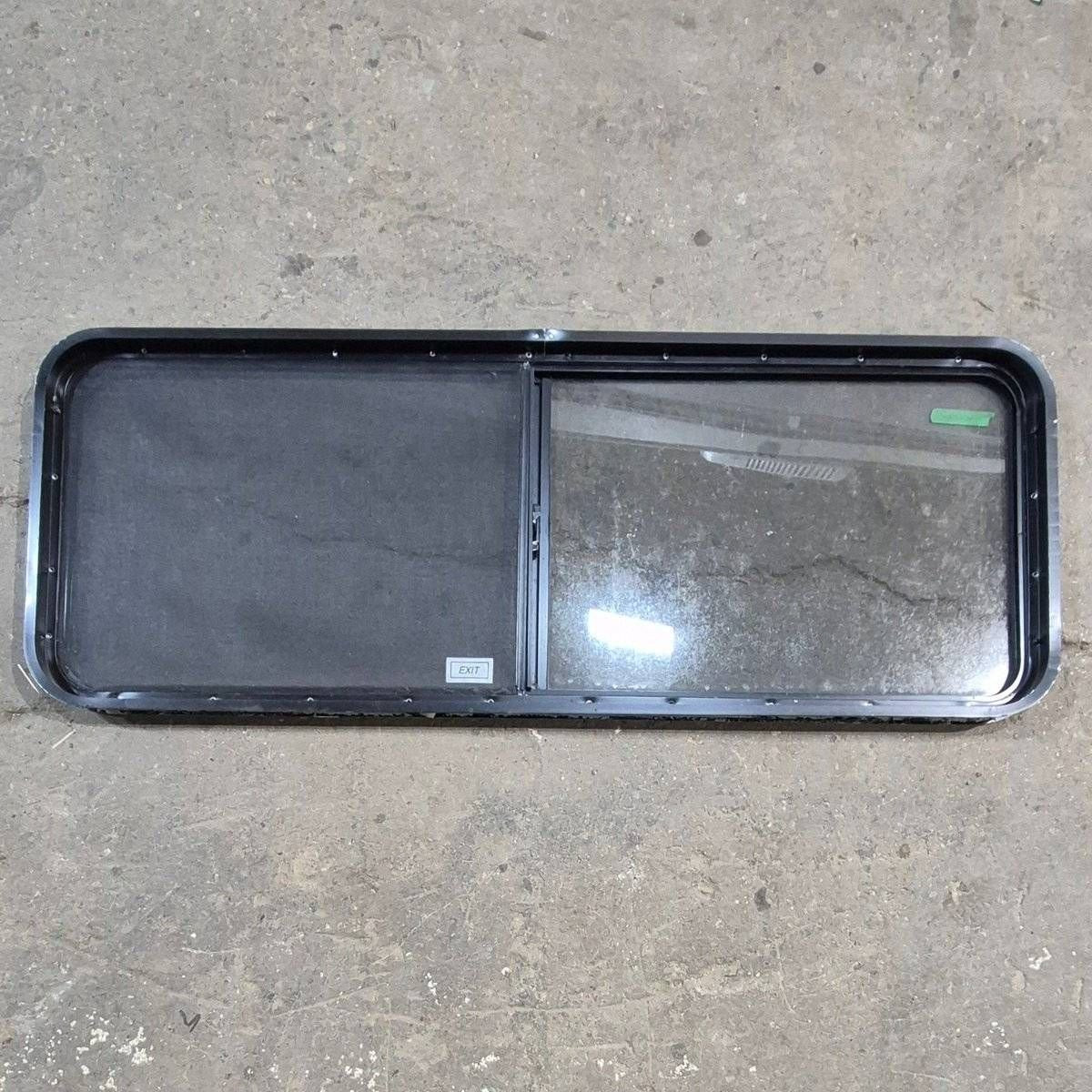 Used Black Radius Emergency Opening Window - 60 X 21.75 X 1.875 - Young Farts RV Parts