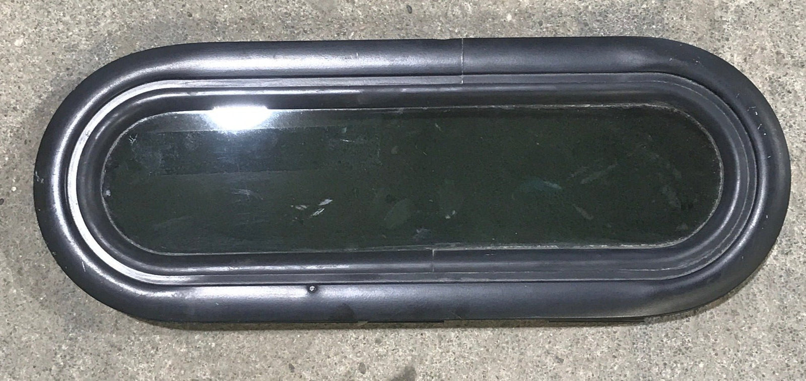 Used Black Radius Non Opening Window : 14 1/2