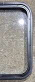 Used Black Radius Non Opening Window : 17 1/2" W x 21 1/4" H x 1 7/8" - Young Farts RV Parts