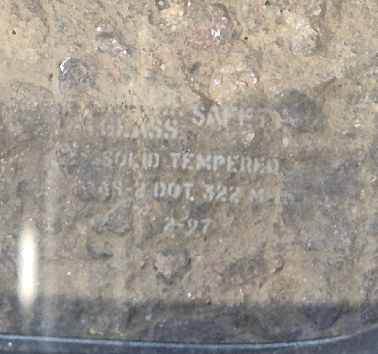 Used Black Radius Non Opening Window : 17 1/4" W x 21 1/2" H x 1 7/8" - Young Farts RV Parts