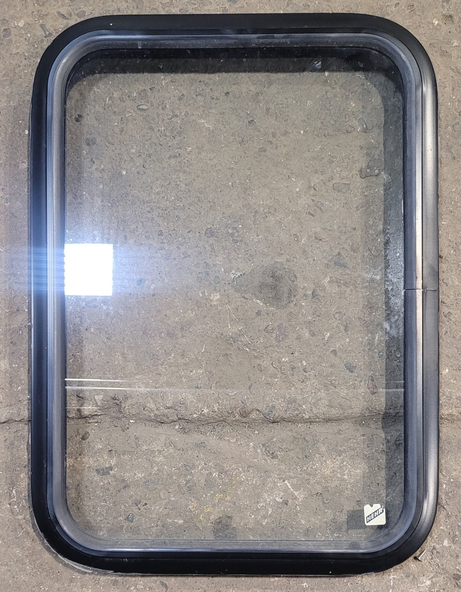 Used Black Radius Non Opening Window : 18 1/4