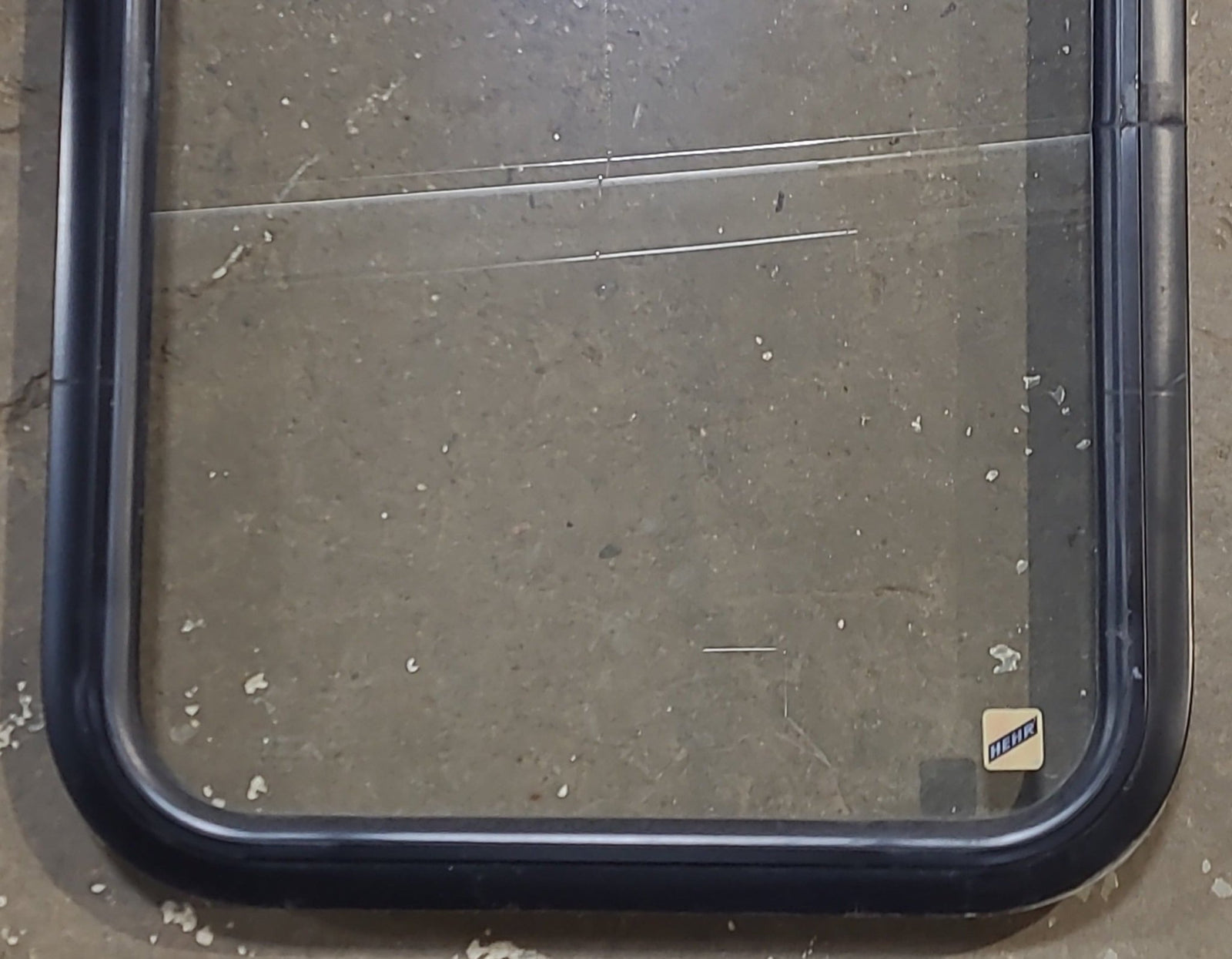 Used Black Radius Non Opening Window : 18 1/4