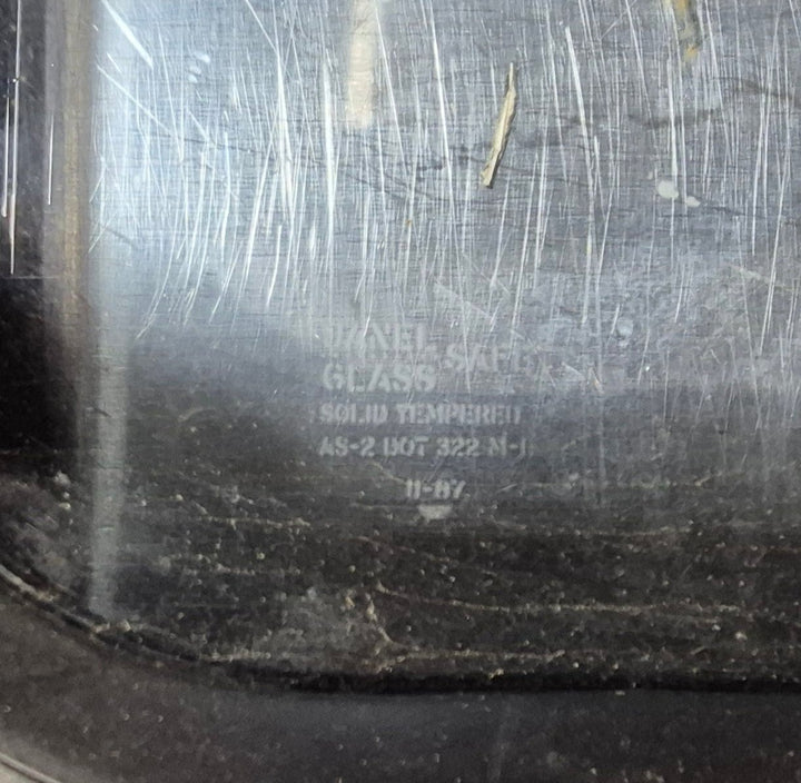 Used Black Radius Non Opening Window : 18 1/4" W x 35 3/4" H x 1 3/4" - Young Farts RV Parts