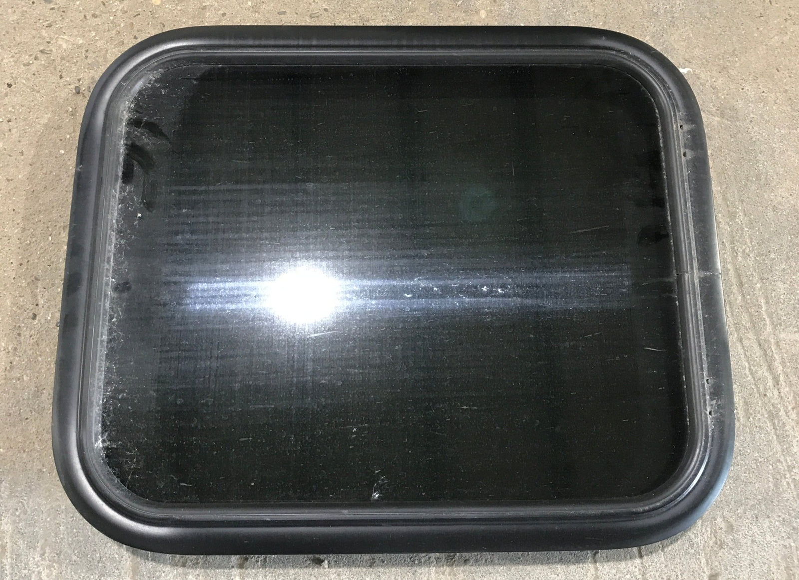 Used Black Radius Non Opening Window : 21 1/2