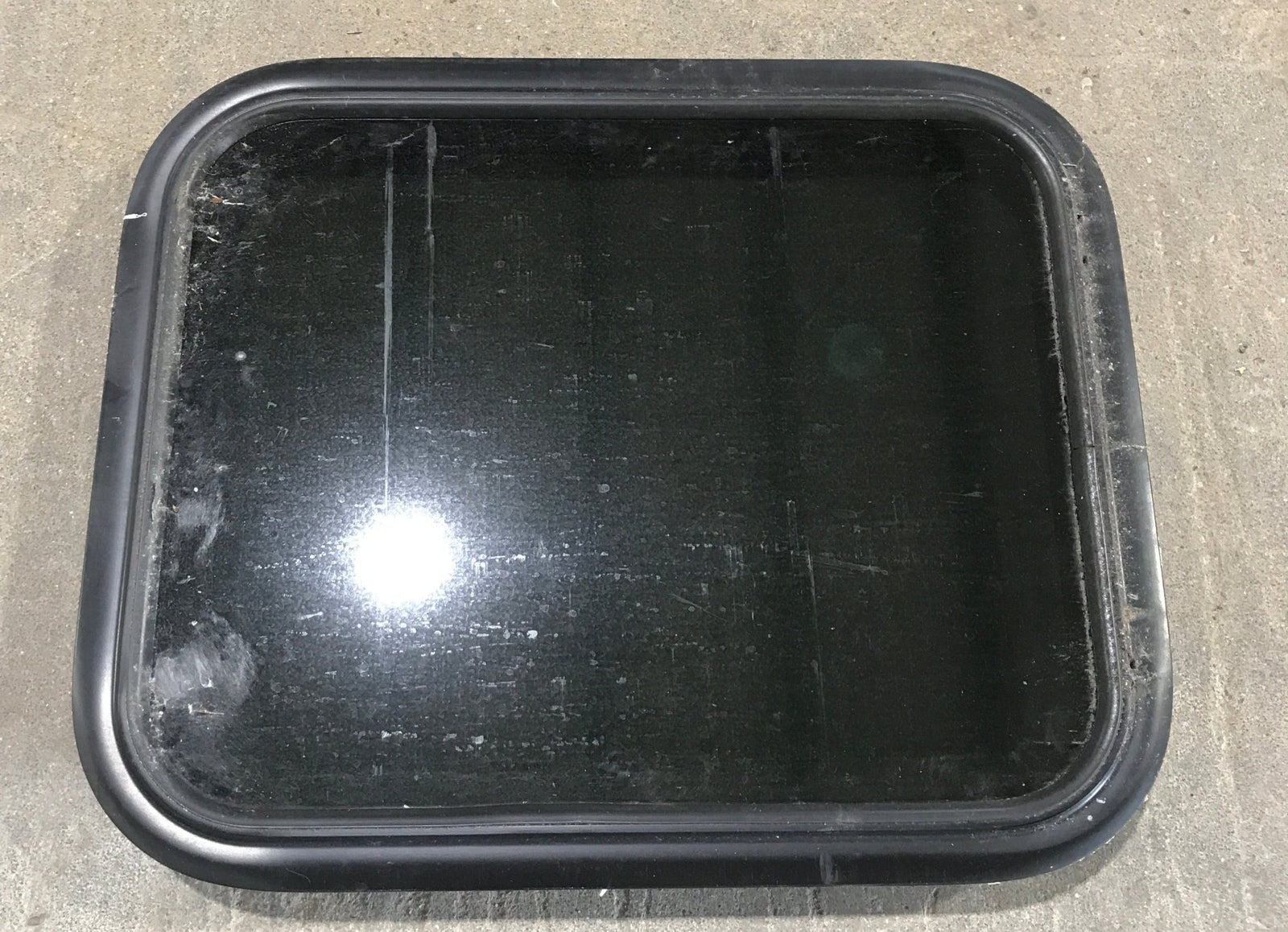 Used Black Radius Non Opening Window : 21 1/2