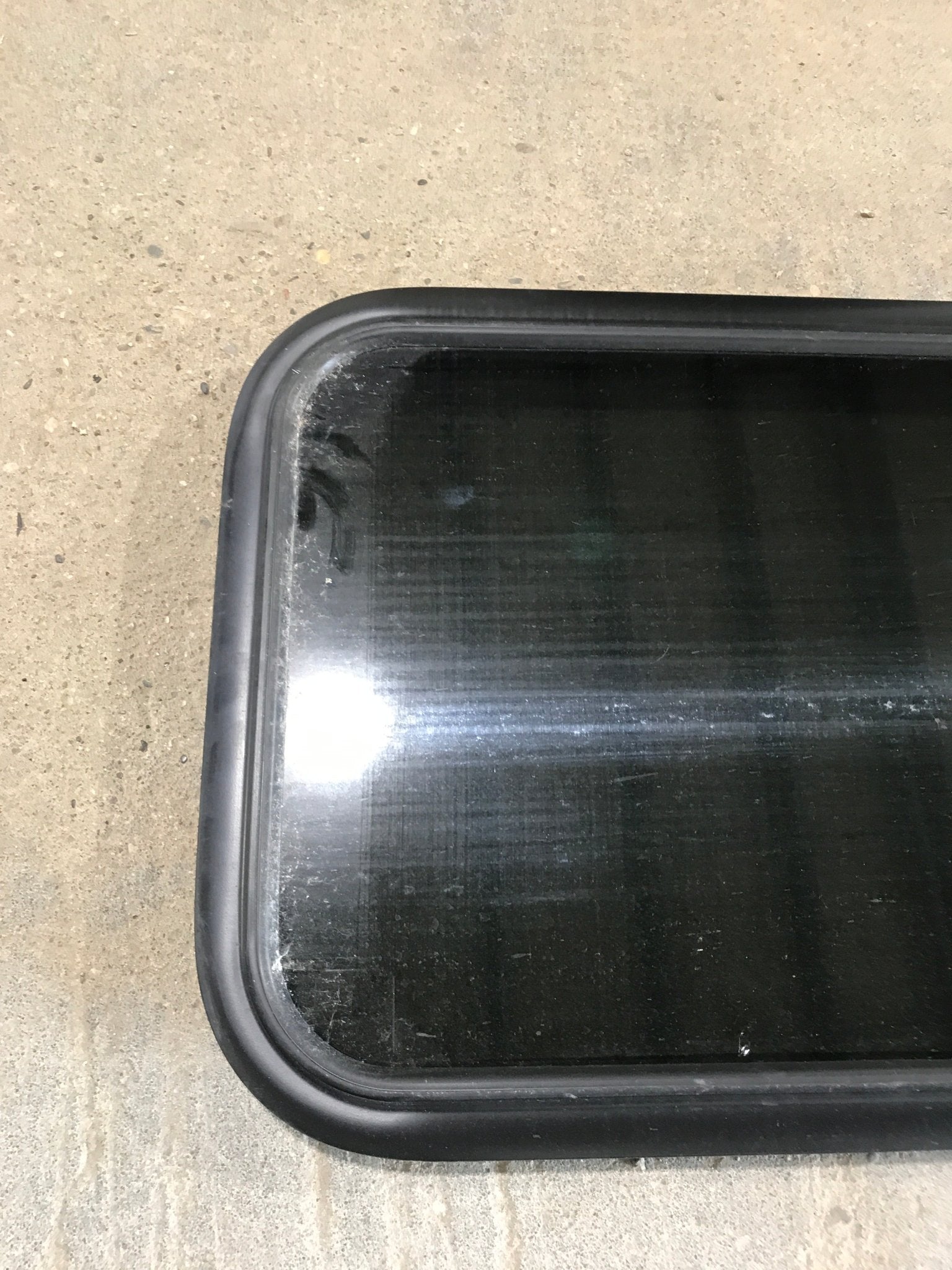Used Black Radius Non Opening Window : 21 1/2
