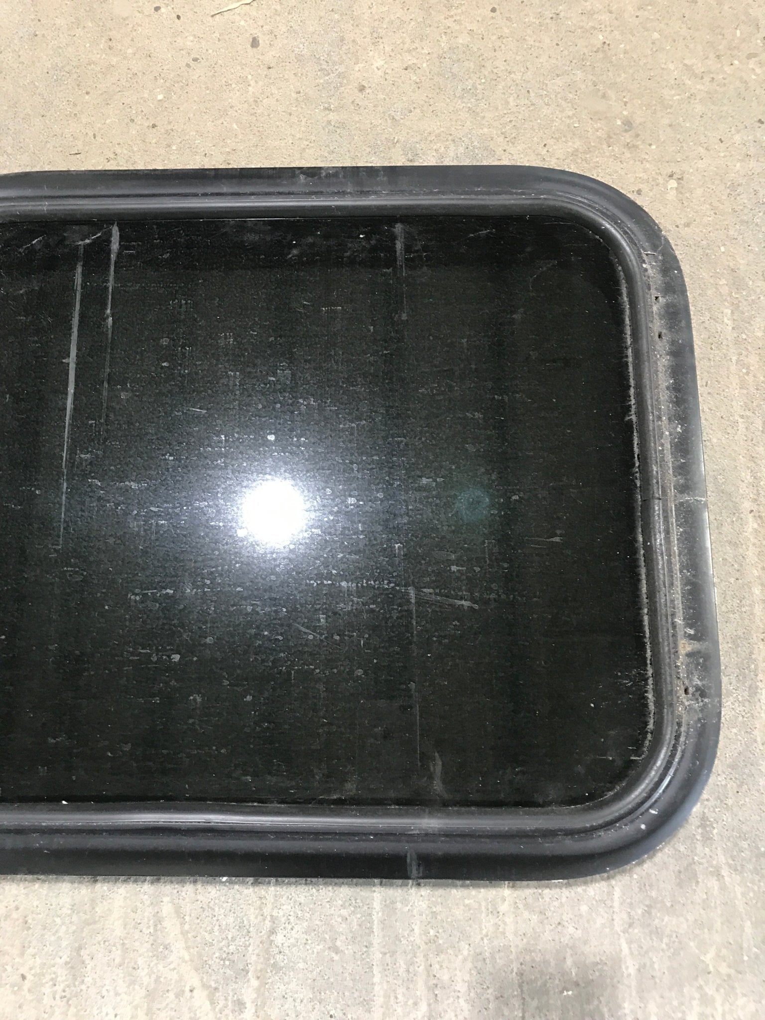Used Black Radius Non Opening Window : 21 1/2