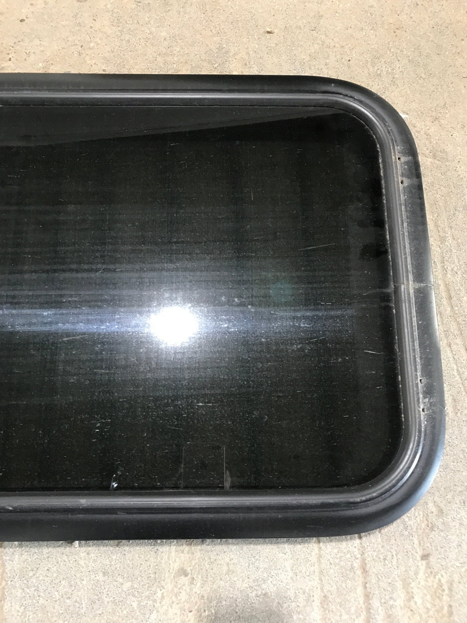 Used Black Radius Non Opening Window : 21 1/2