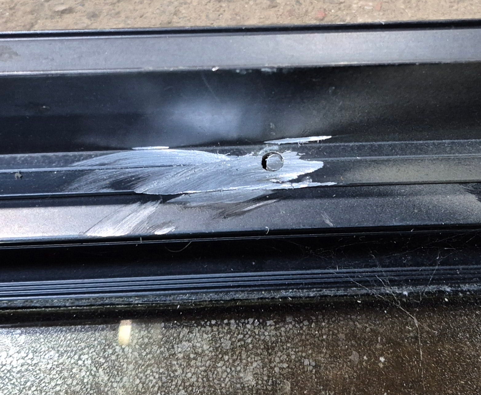 Used Black Radius Non Opening Window : 21 3/4" W x 42 1/4" H x 2" - Young Farts RV Parts