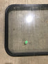 Used Black Radius Non Opening Window : 23 1/2" W x 22" H x 1 7/8" - Young Farts RV Parts