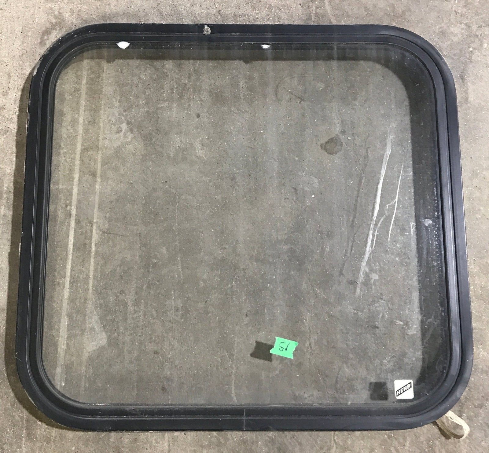 Used Black Radius Non Opening Window : 23 1/2