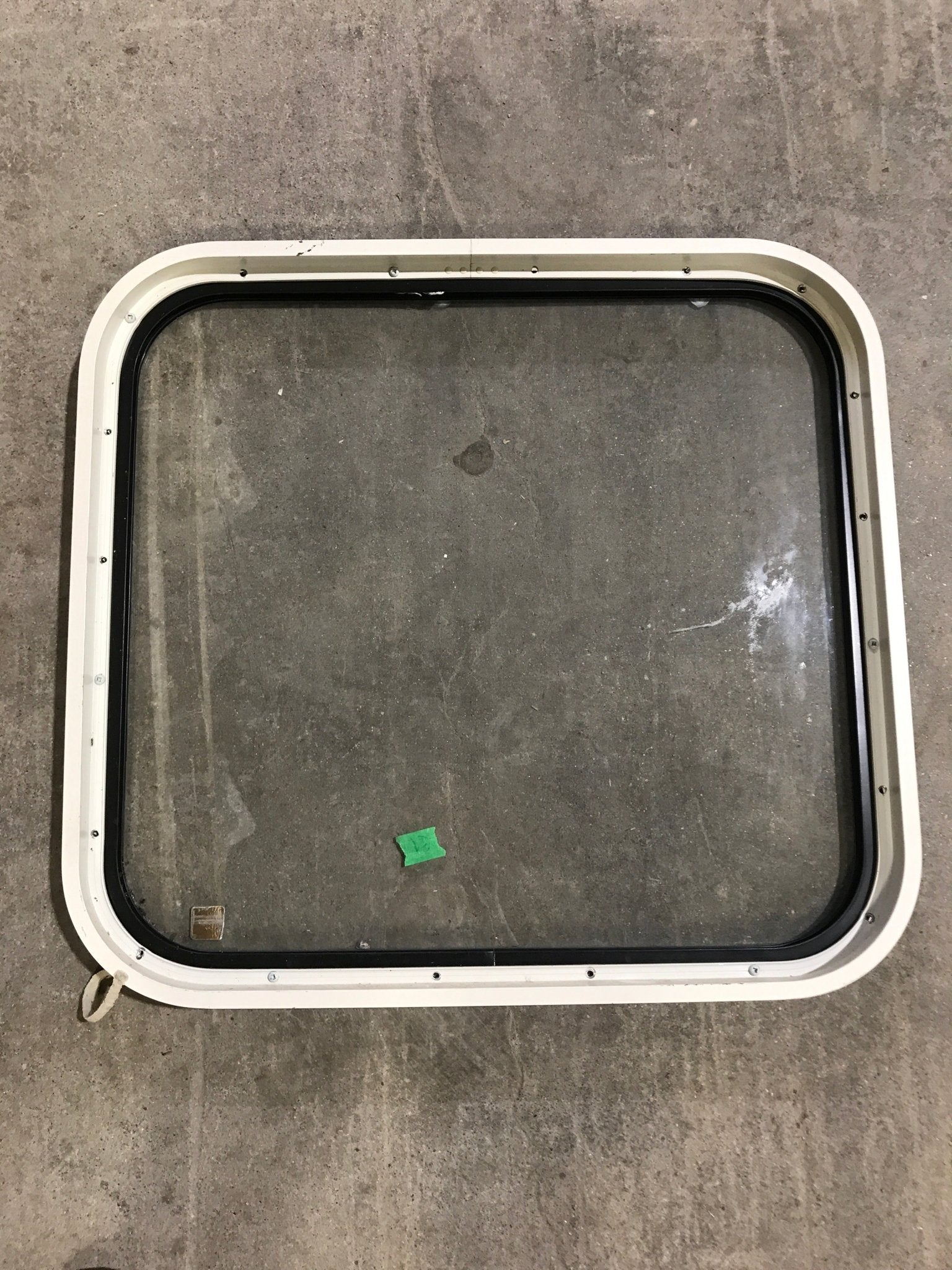Used Black Radius Non Opening Window : 23 1/2