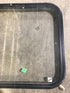 Used Black Radius Non Opening Window : 23 1/2" W x 22" H x 1 7/8" - Young Farts RV Parts