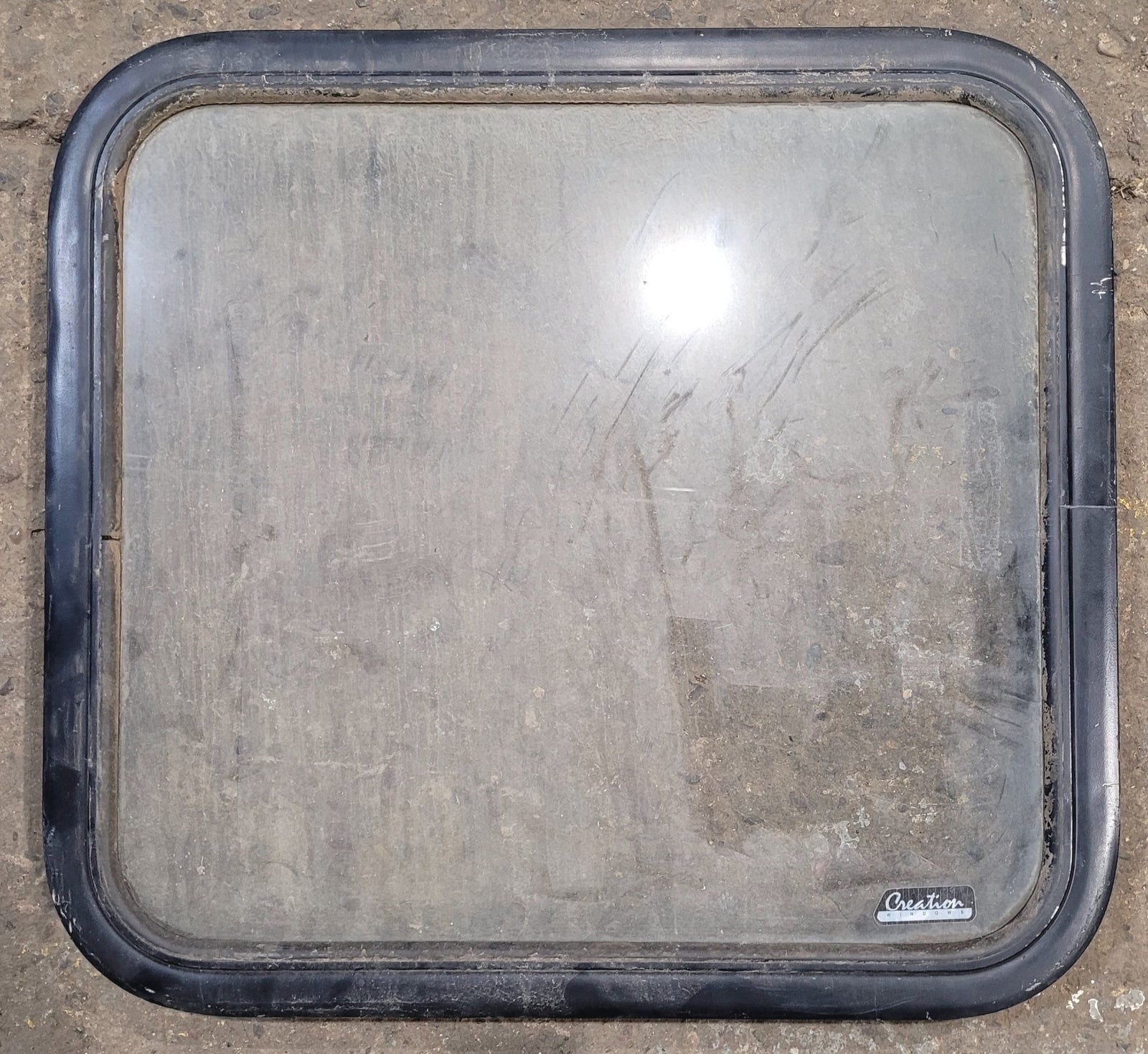 Used Black Radius Non - Opening Window : 23 1/4