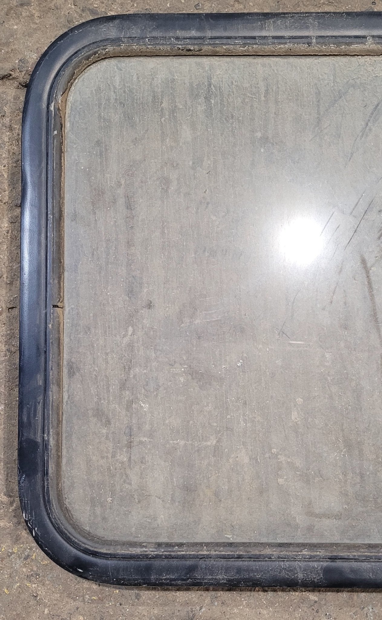 Used Black Radius Non - Opening Window : 23 1/4