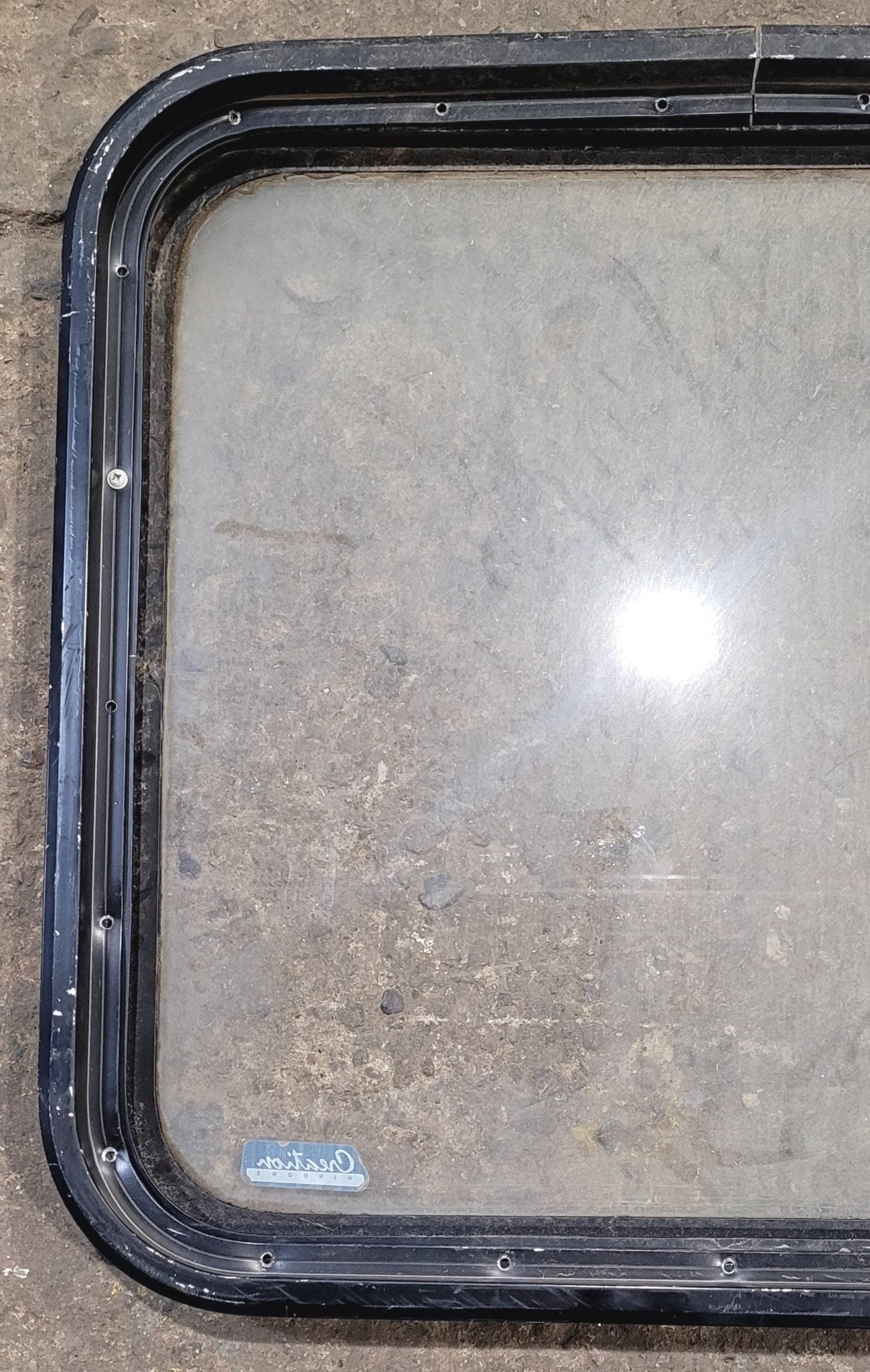 Used Black Radius Non - Opening Window : 23 1/4