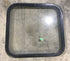 Used Black Radius Non - Opening Window : 23 1/4" W X 21 3/4" H X 2" D - Young Farts RV Parts
