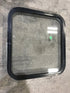 Used Black Radius Non - Opening Window : 23 1/4" W X 21 3/4" H X 2" D - Young Farts RV Parts