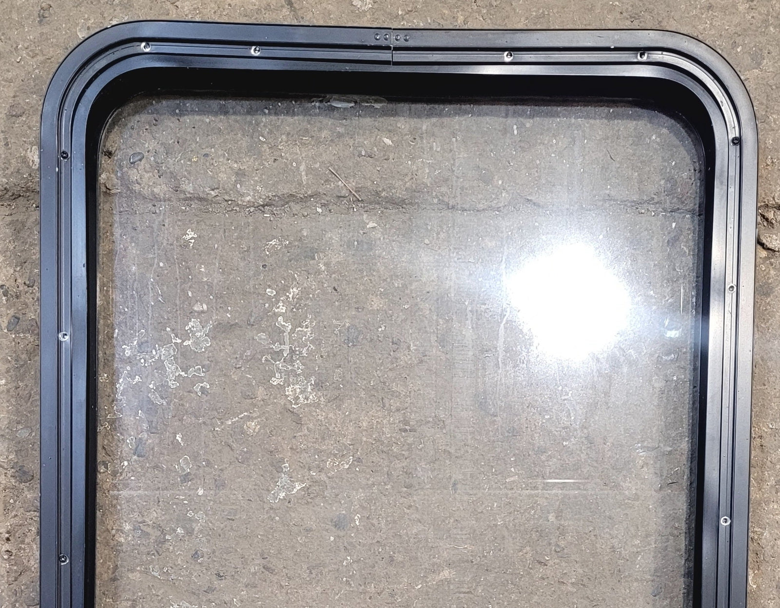 Used Black Radius Non Opening Window : 23 1/4