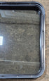 Used Black Radius Non Opening Window : 23 3/4" W x 26" H x 2" D - Young Farts RV Parts