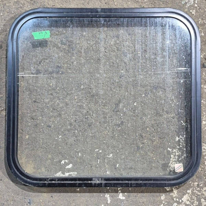 Used Black Radius Non - Opening Window - 23.375 X 21.75 X 1.625 - Young Farts RV Parts