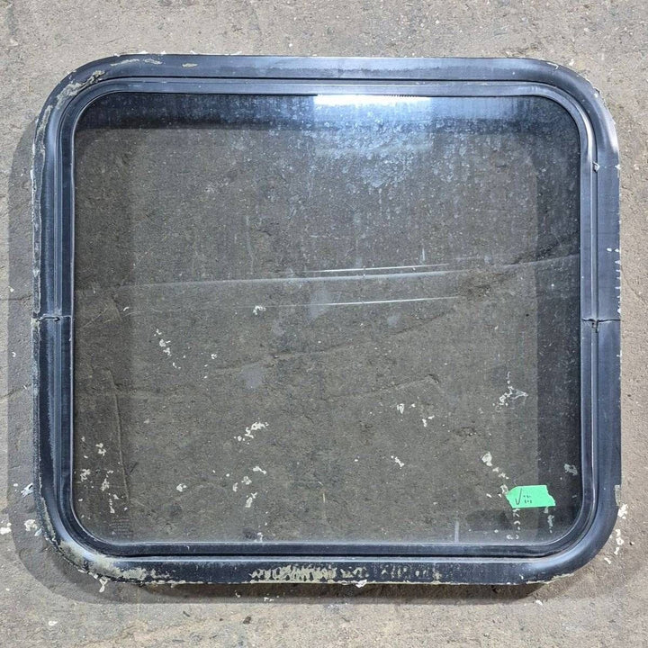 Used Black Radius Non - Opening Window - 24 1/4 X 21 1/2 X 2 - Young Farts RV Parts