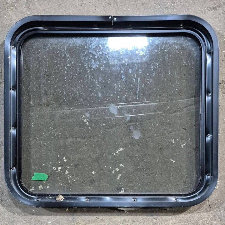 Used Black Radius Non - Opening Window - 24 1/4 X 21 1/2 X 2 - Young Farts RV Parts