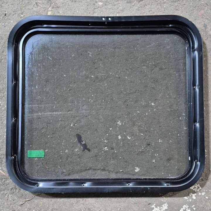 Used Black Radius Non - Opening Window - 24 1/4 X 21 1/2 X 2 - Young Farts RV Parts