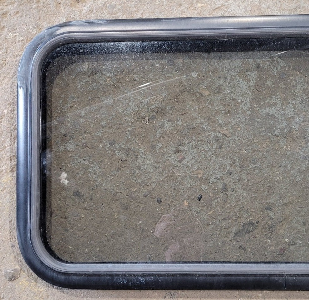 Used Black Radius Non Opening Window : 29 1/2