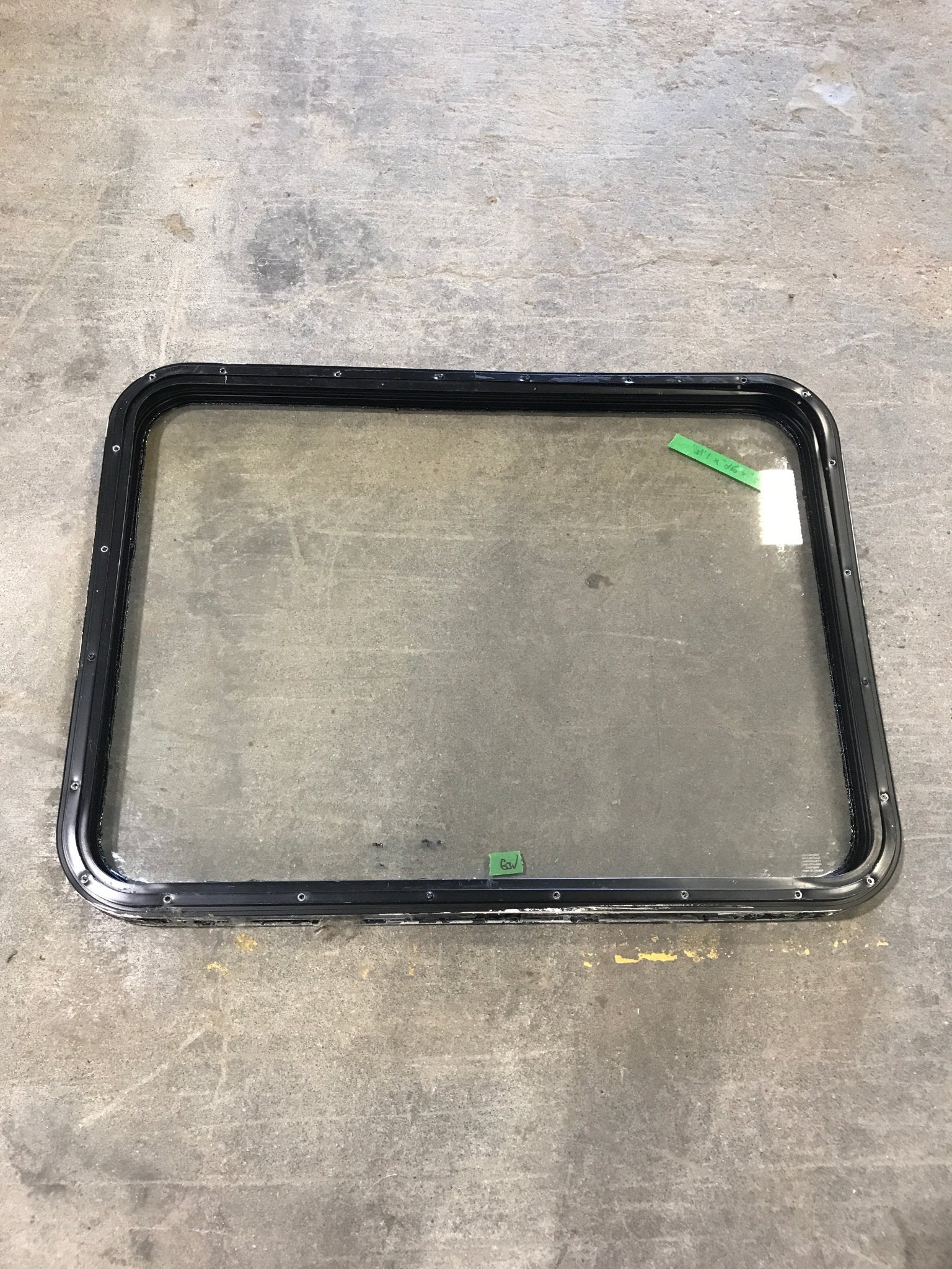 Used Black Radius Non Opening Window : 35 1/2