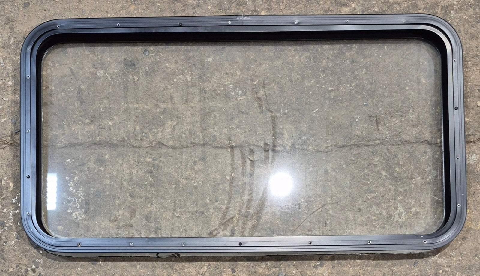 Used Black Radius Non Opening Window : 41 1/2