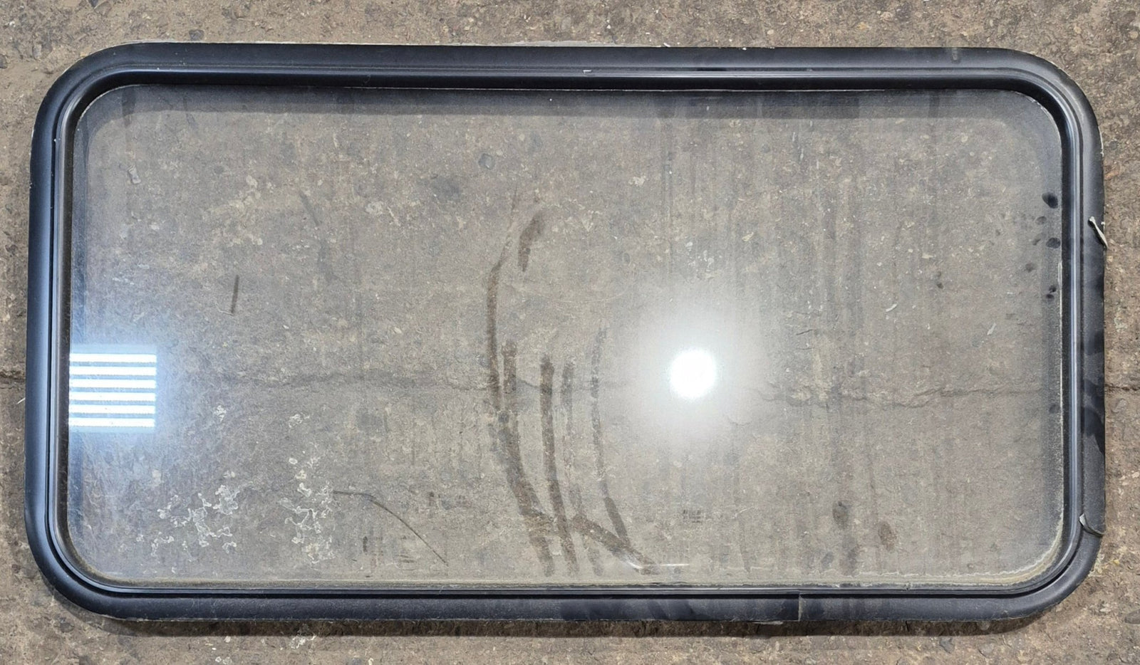 Used Black Radius Non Opening Window : 41 1/2