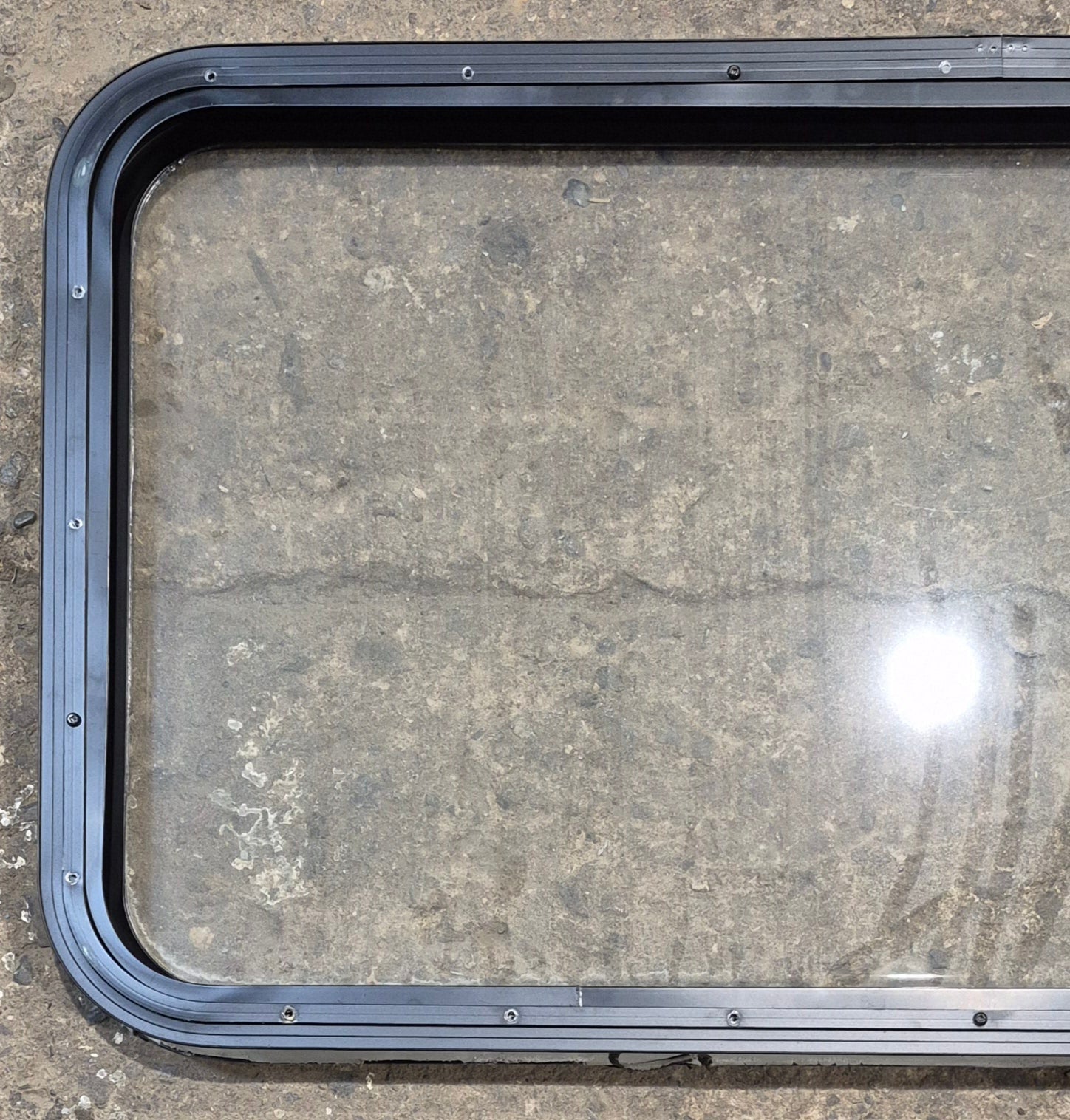 Used Black Radius Non Opening Window : 41 1/2