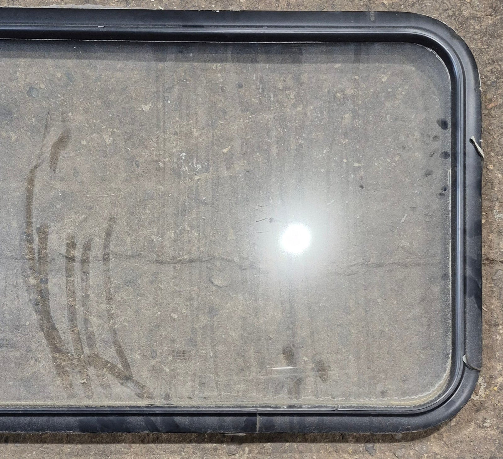 Used Black Radius Non Opening Window : 41 1/2