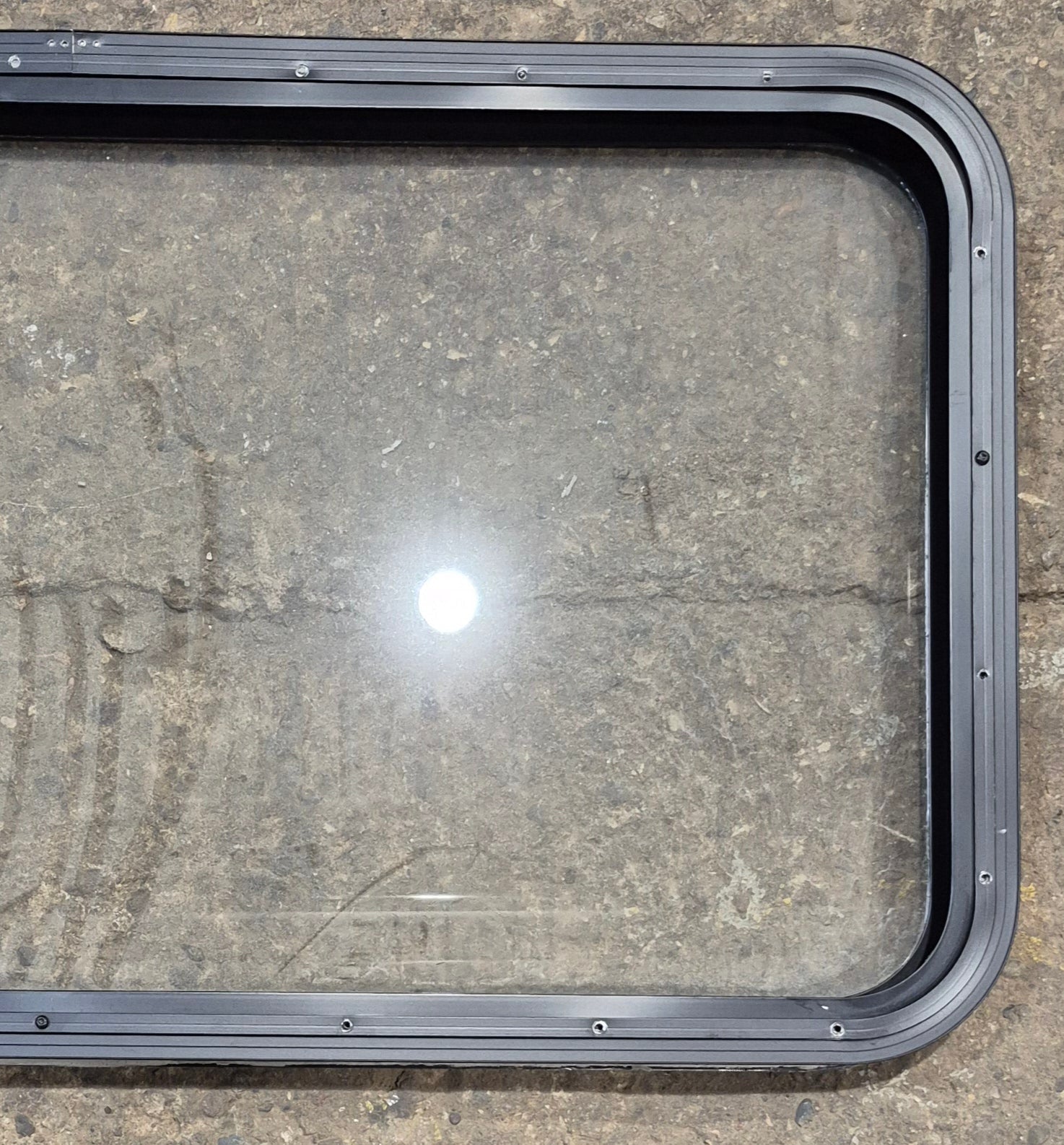 Used Black Radius Non Opening Window : 41 1/2